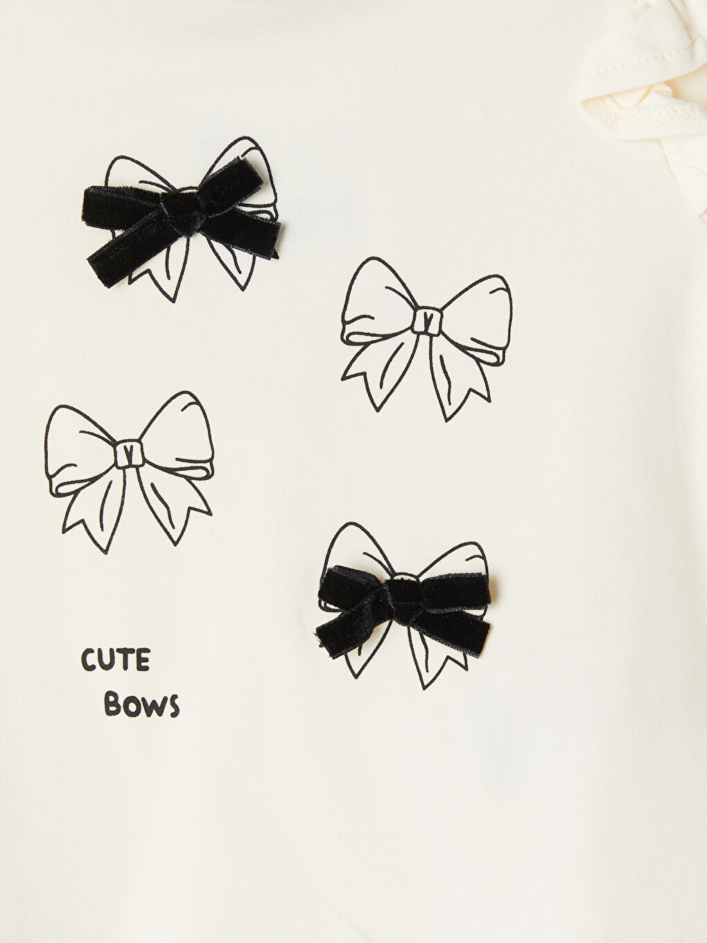 Bow Printed Flare Baby Girls' Set-5