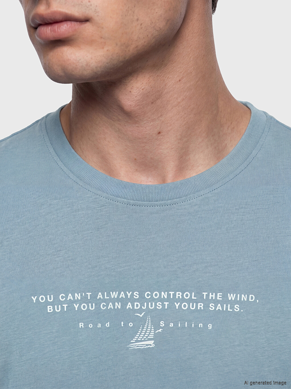 Regular Fit Crew Neck Printed Men's T-shirt-2