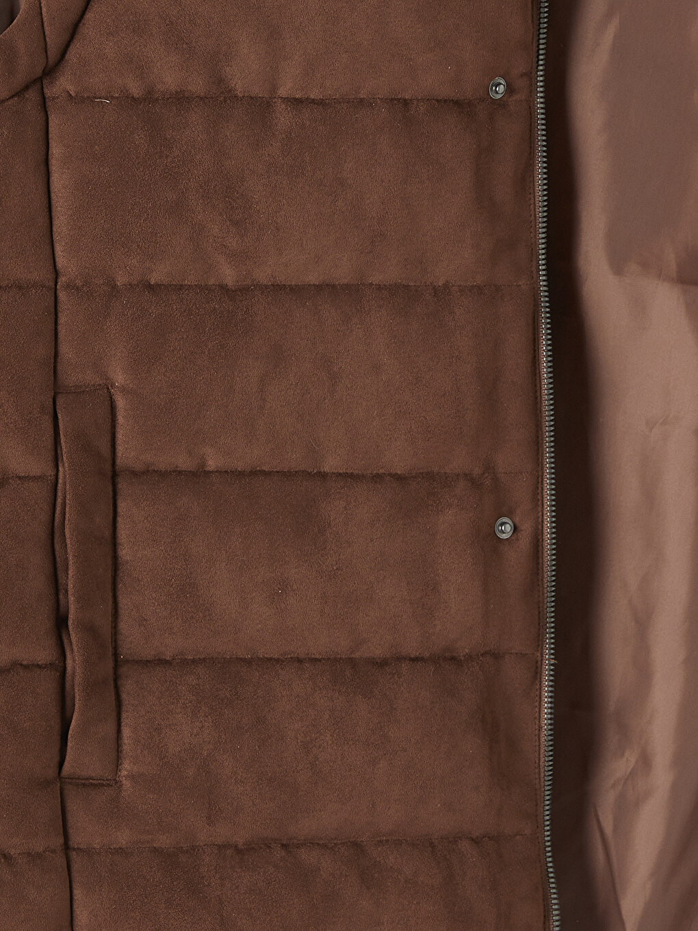 Man Brown Puffer Gilet-5