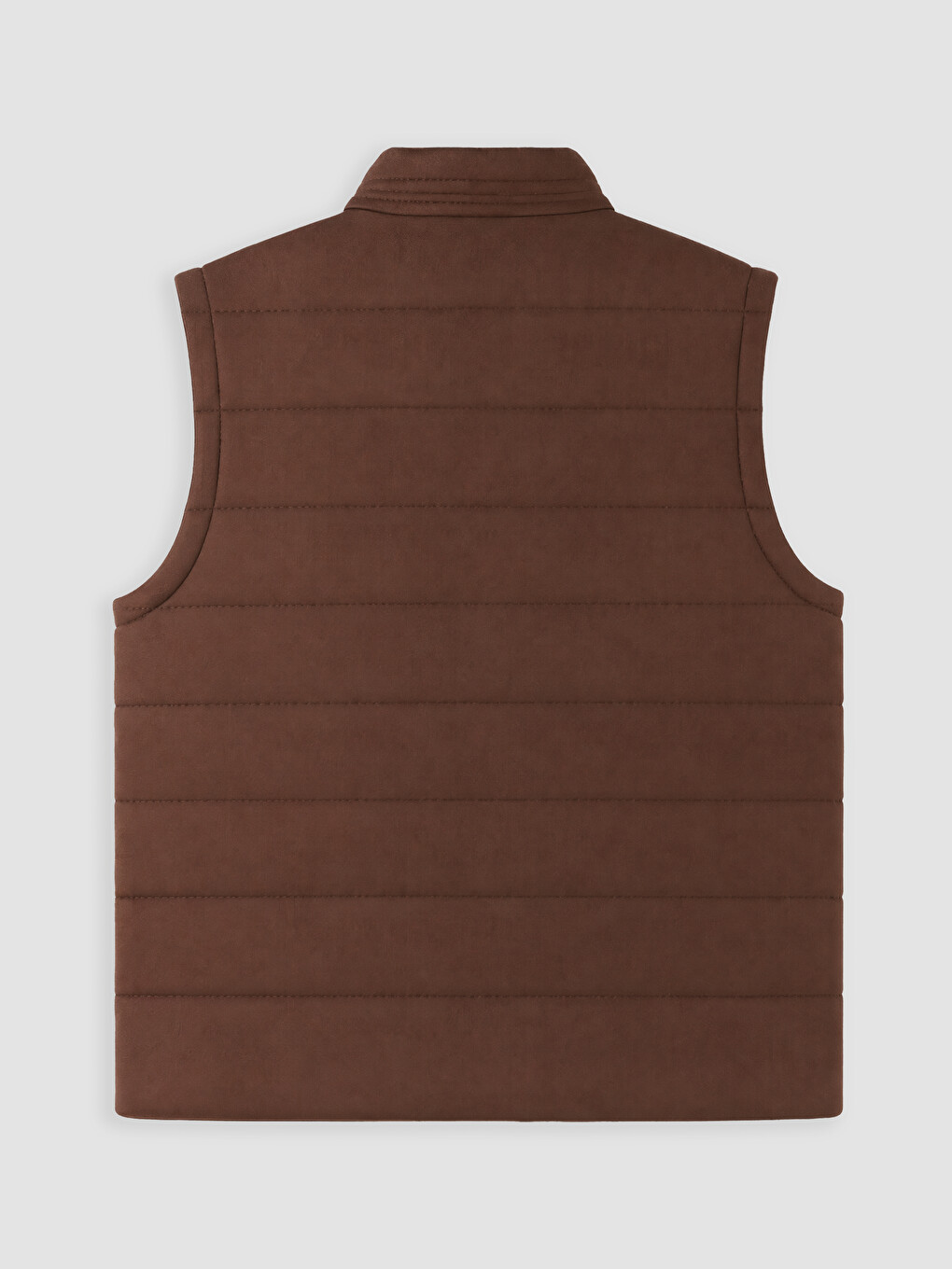 Man Brown Puffer Gilet-6