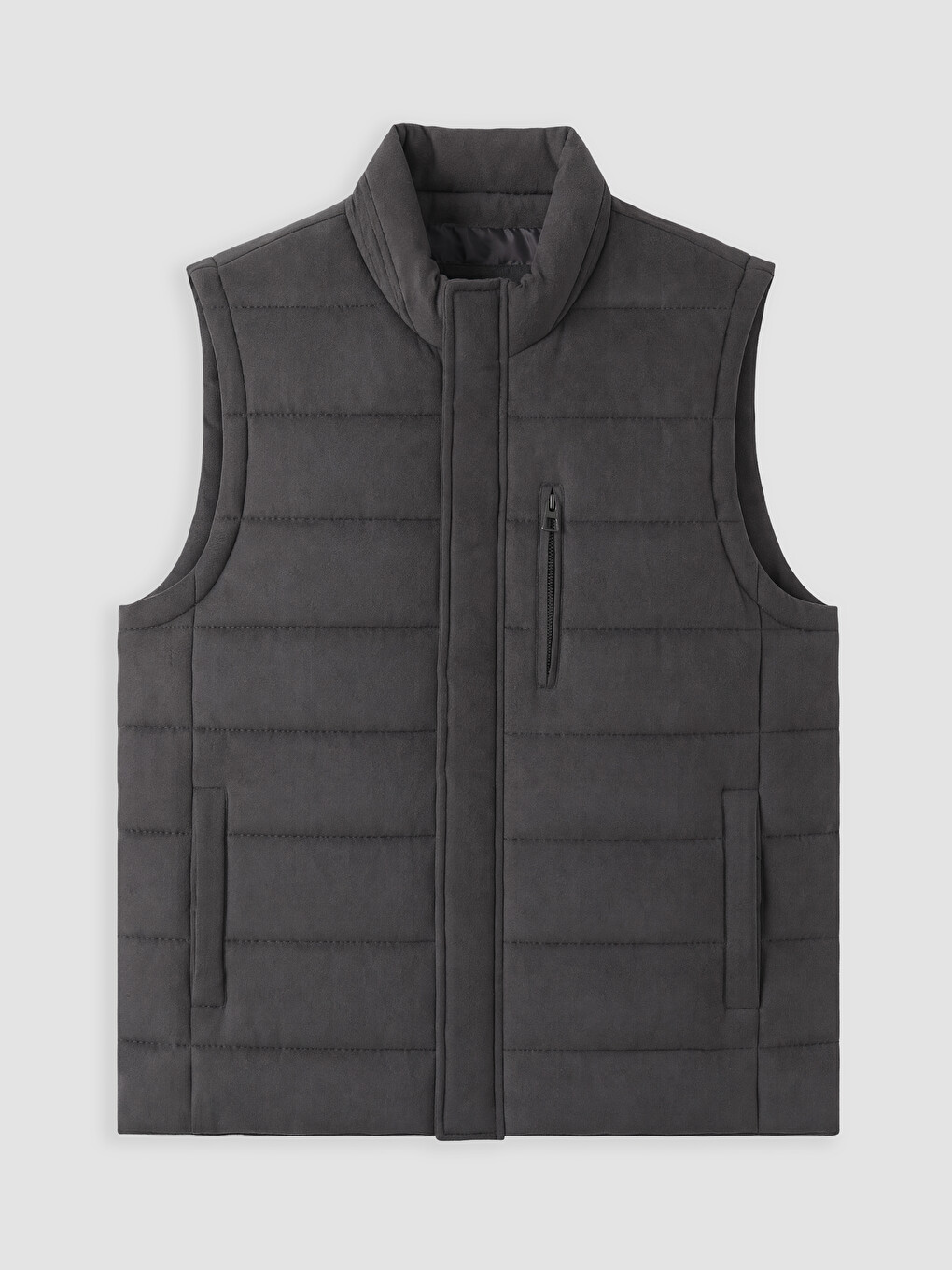 Man Anthracite Puffer Gilet-4