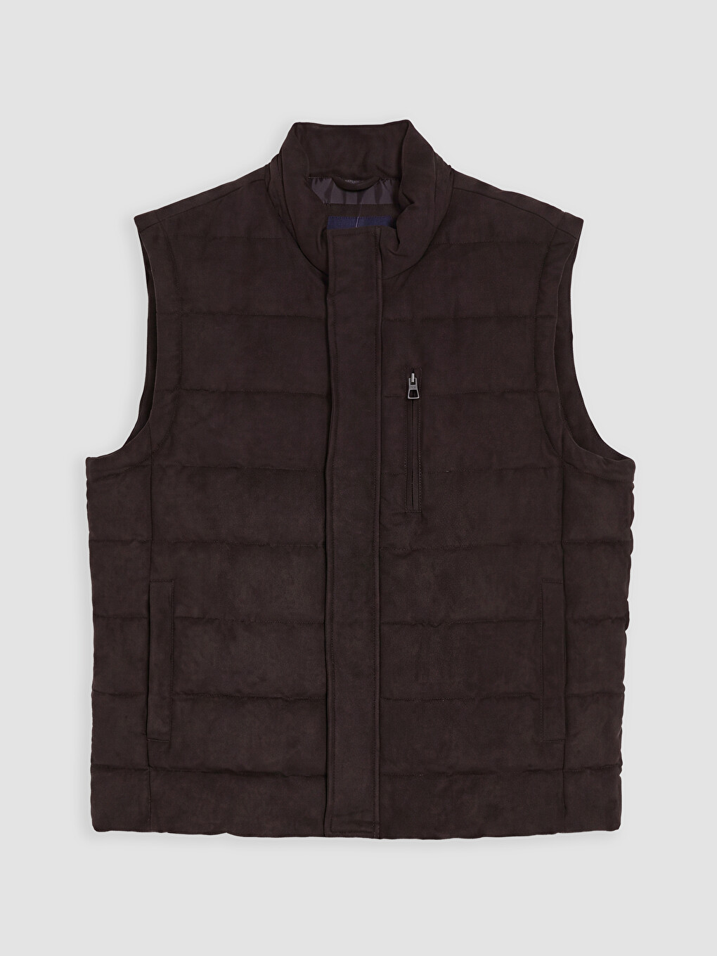 Man Brown Puffer Gilet-5