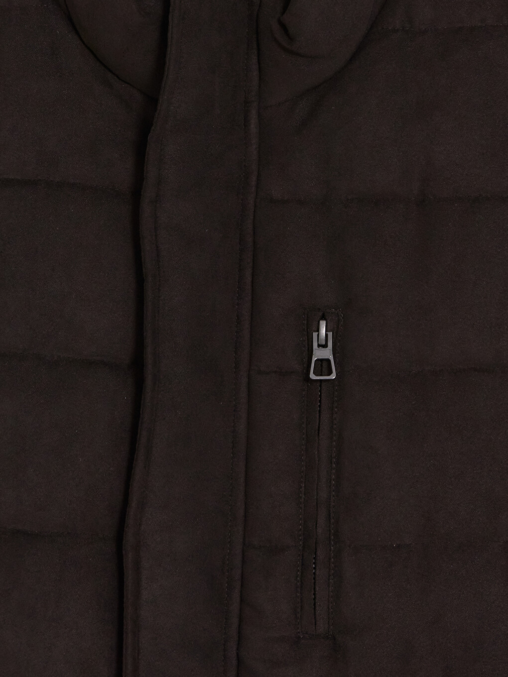 Man Brown Puffer Gilet-6