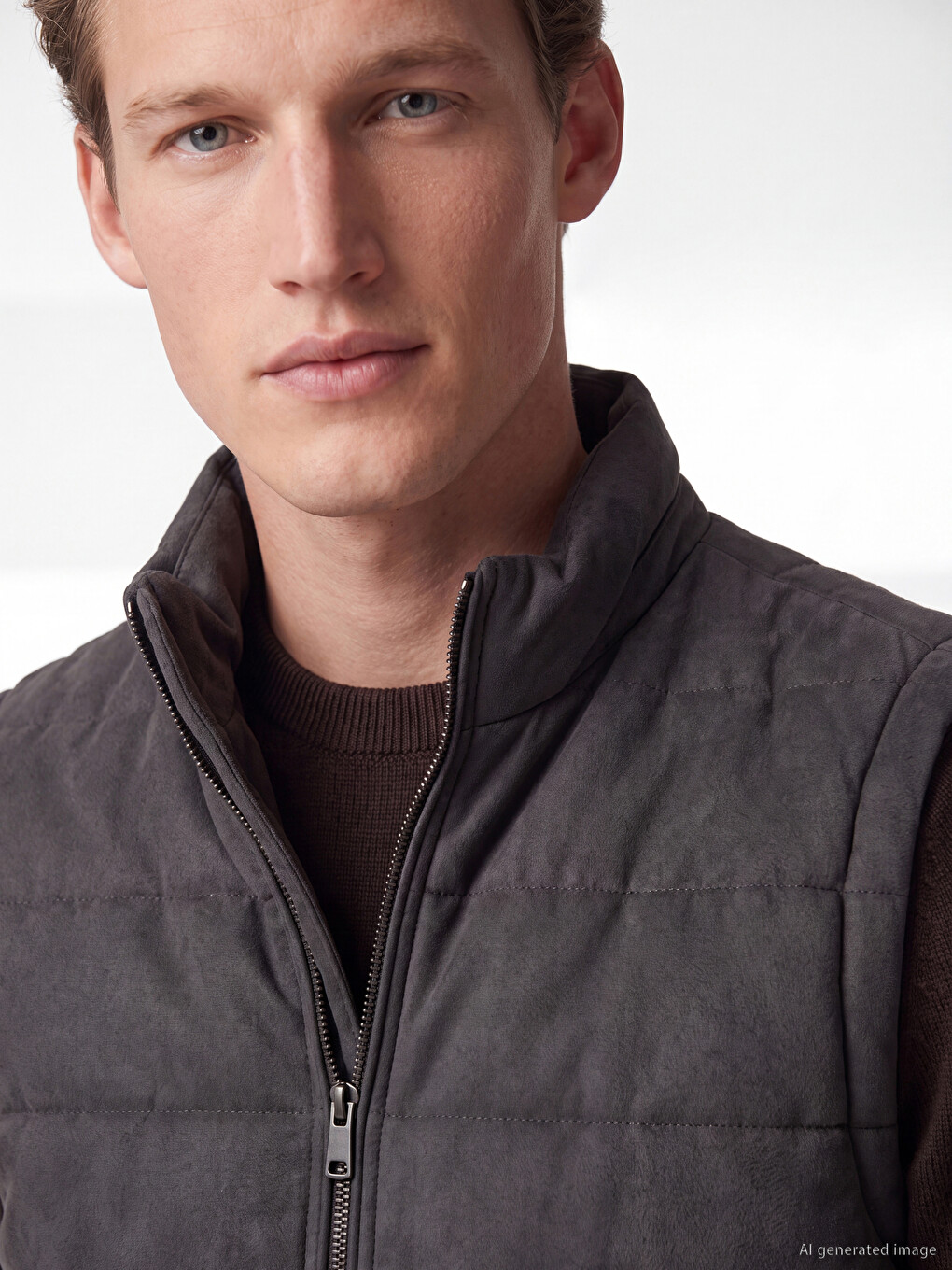 Man Anthracite Puffer Gilet-2