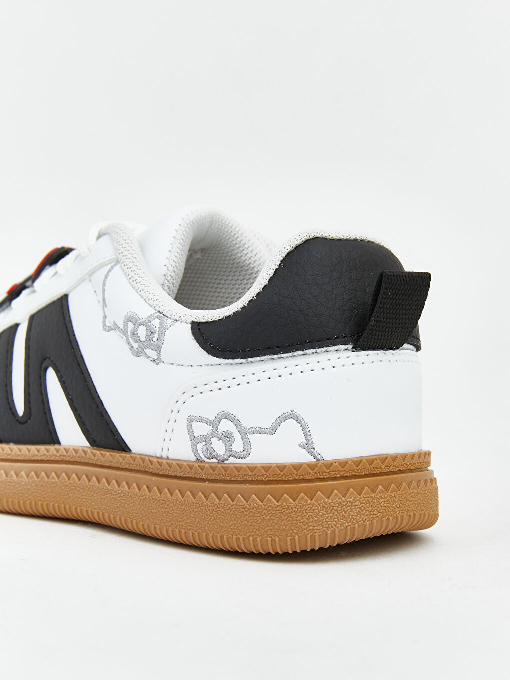 Beyaz Hello Kitty Baskılı Cırt Cırtlı Kız Çocuk Sneaker-3