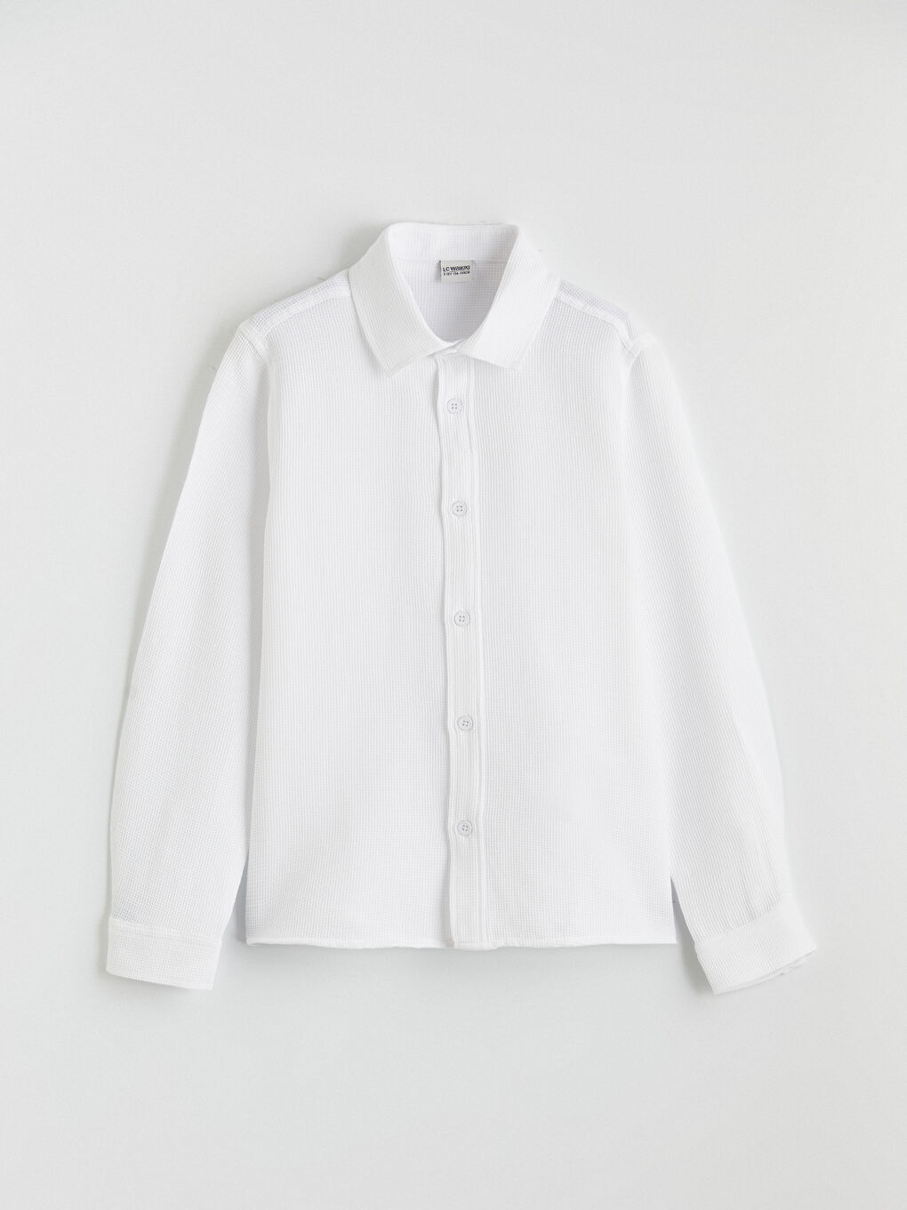 Beyaz Armürlü Erkek Çocuk Gömlek