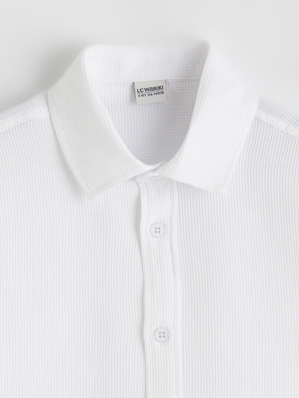 Beyaz Armürlü Erkek Çocuk Gömlek-1