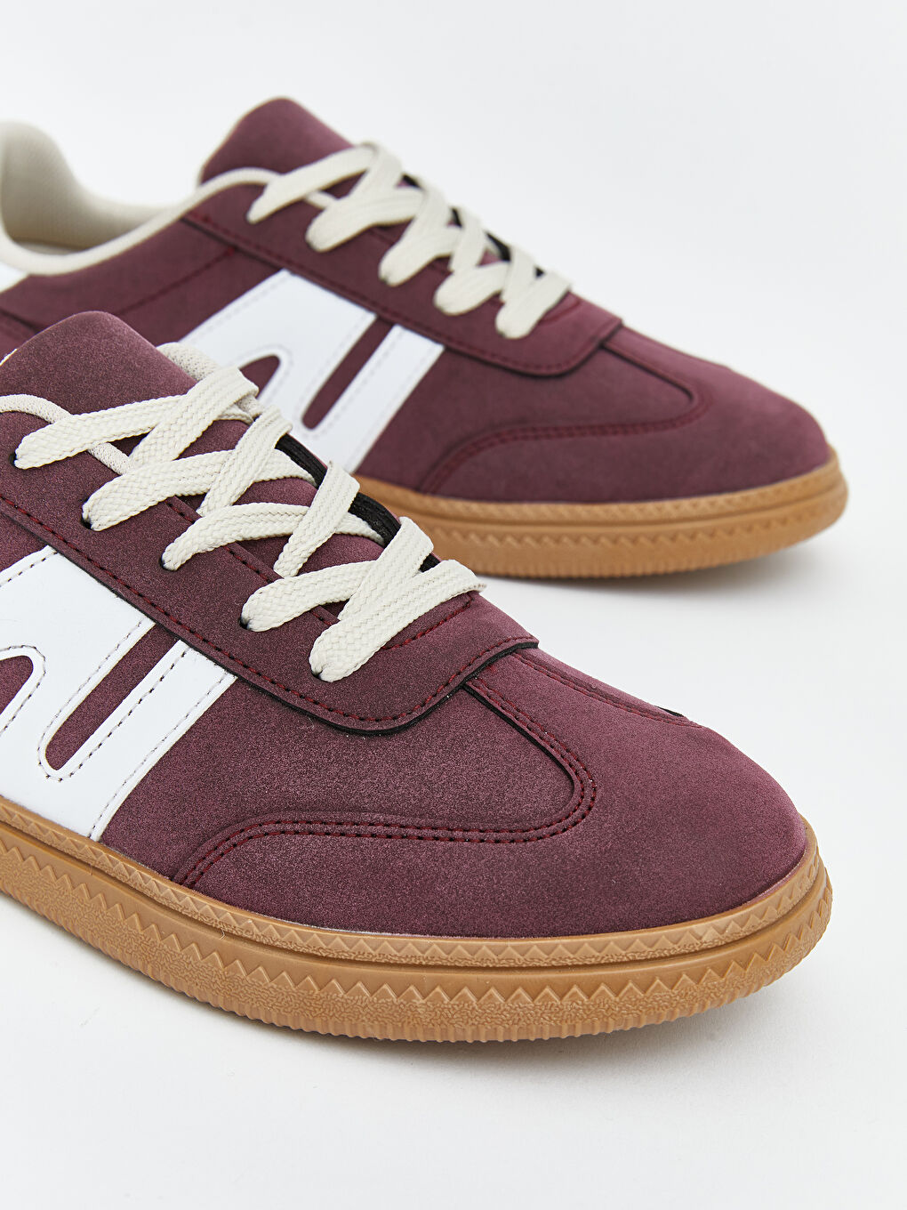 Bordo Bağcıklı Kız Çocuk Spor Ayakkabı-2