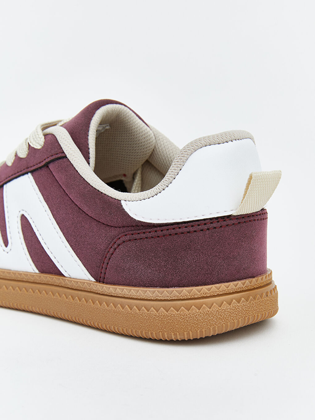 Bordo Bağcıklı Kız Çocuk Spor Ayakkabı-4