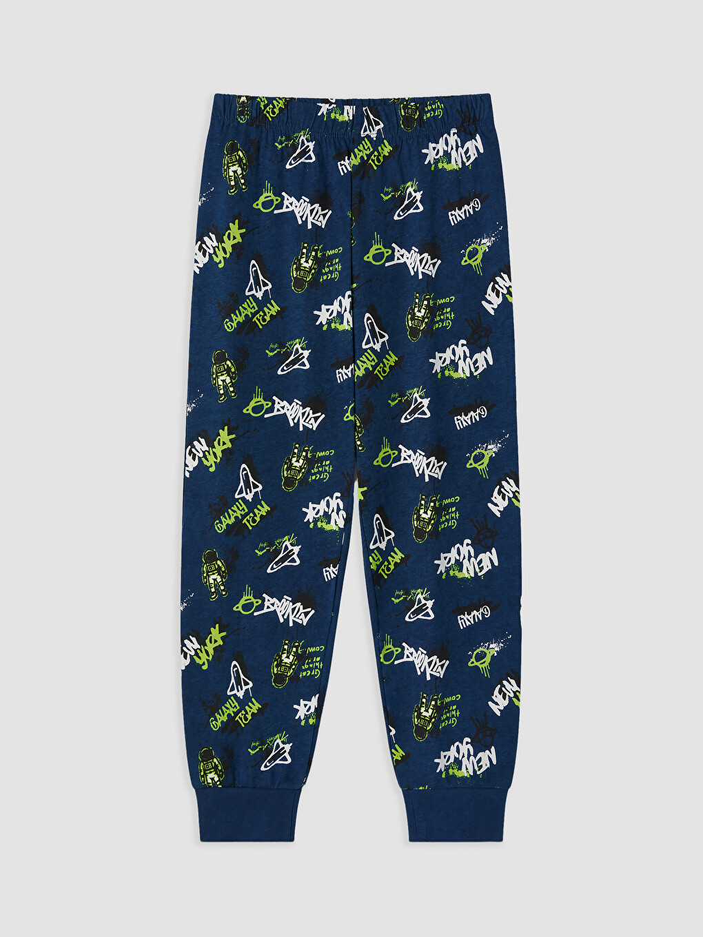 Ekru New York Baskılı Erkek Çocuk Pijama Takım-3