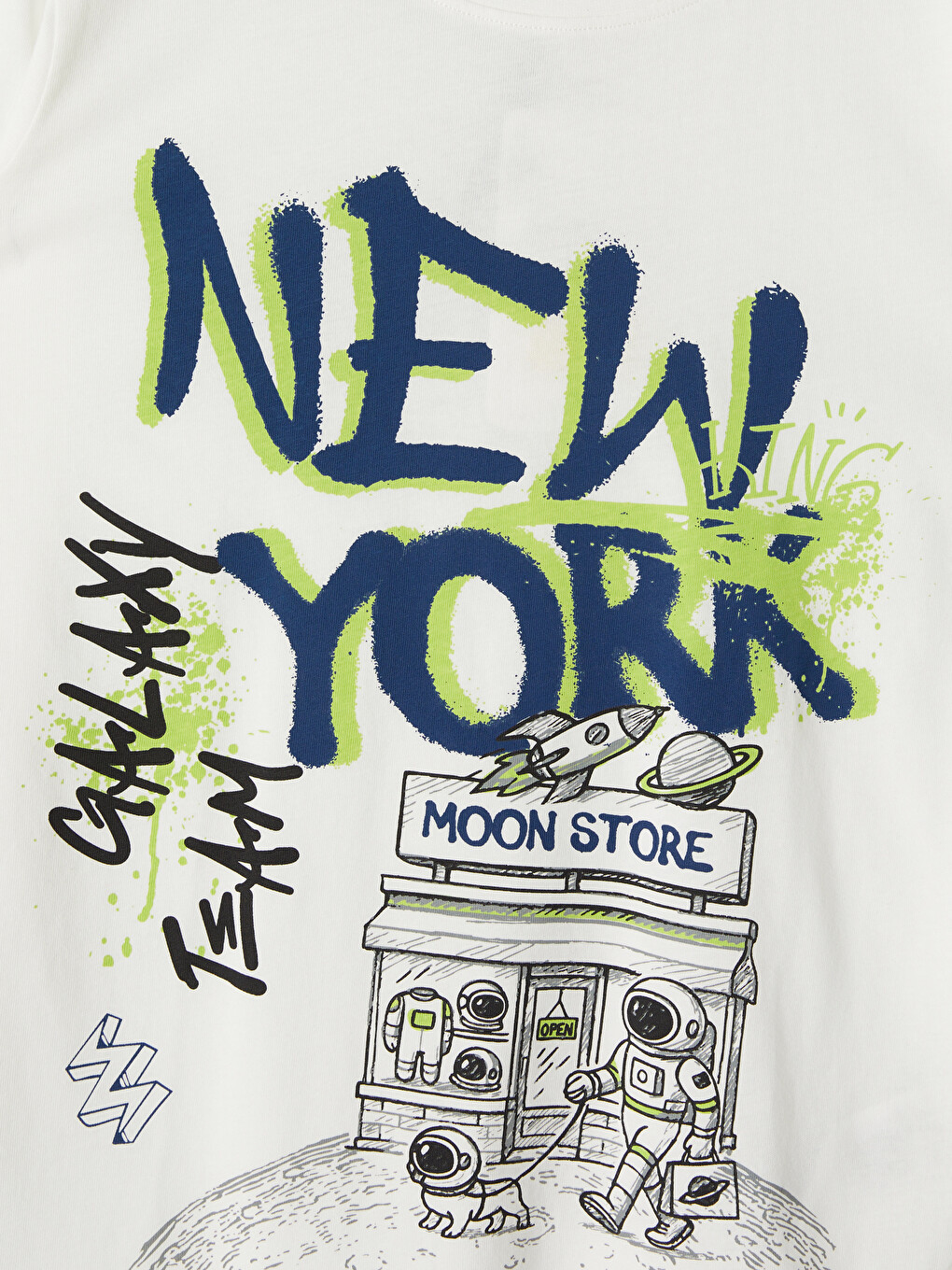 Ekru New York Baskılı Erkek Çocuk Pijama Takım-5