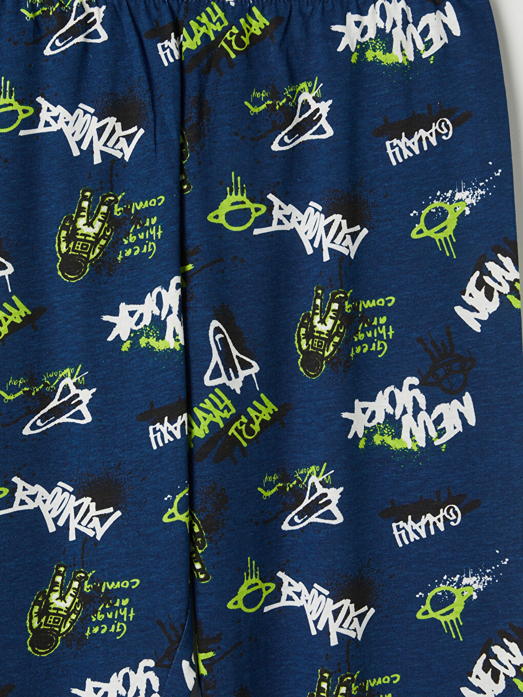 Ekru New York Baskılı Erkek Çocuk Pijama Takım-6