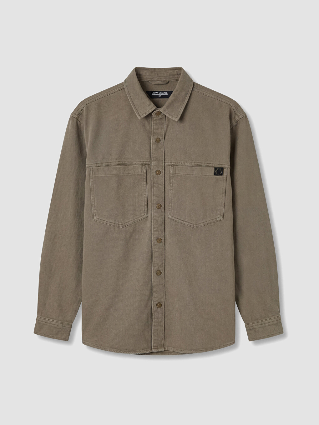 Loose Fit Men's Jean Shirt-4