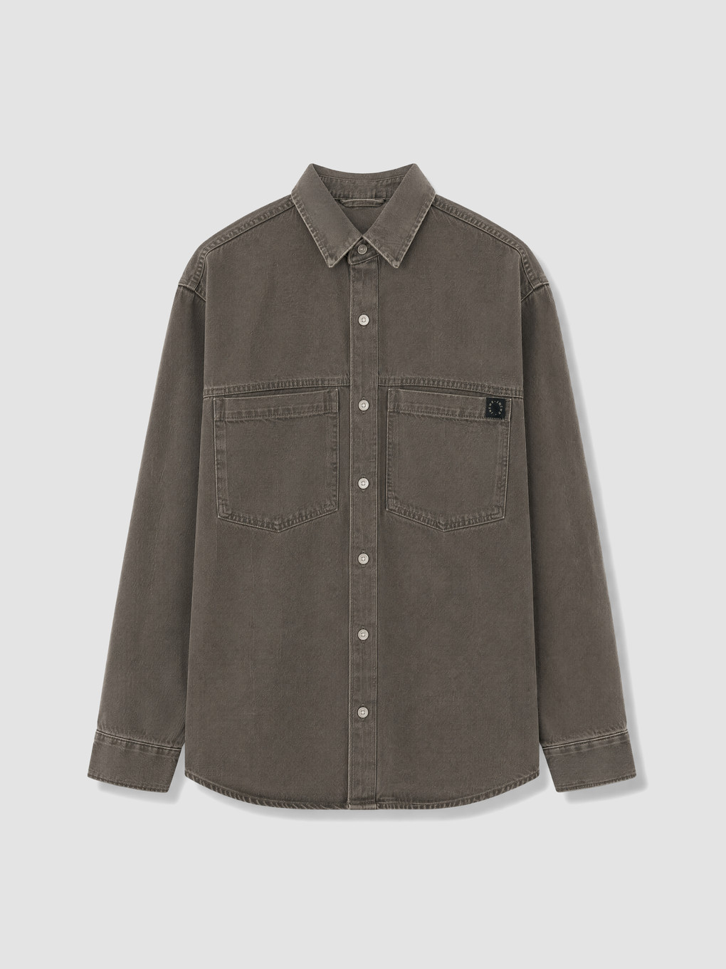Man Green Denim Shirt