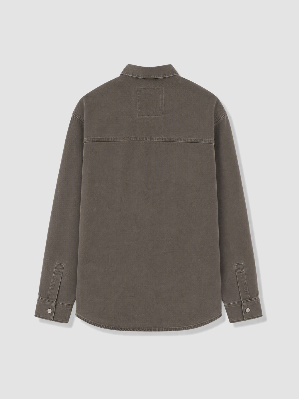 Man Green Denim Shirt-1