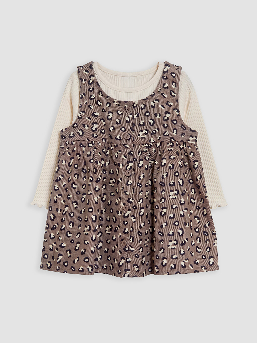 Crew Neck Baby Girls' Dress Set