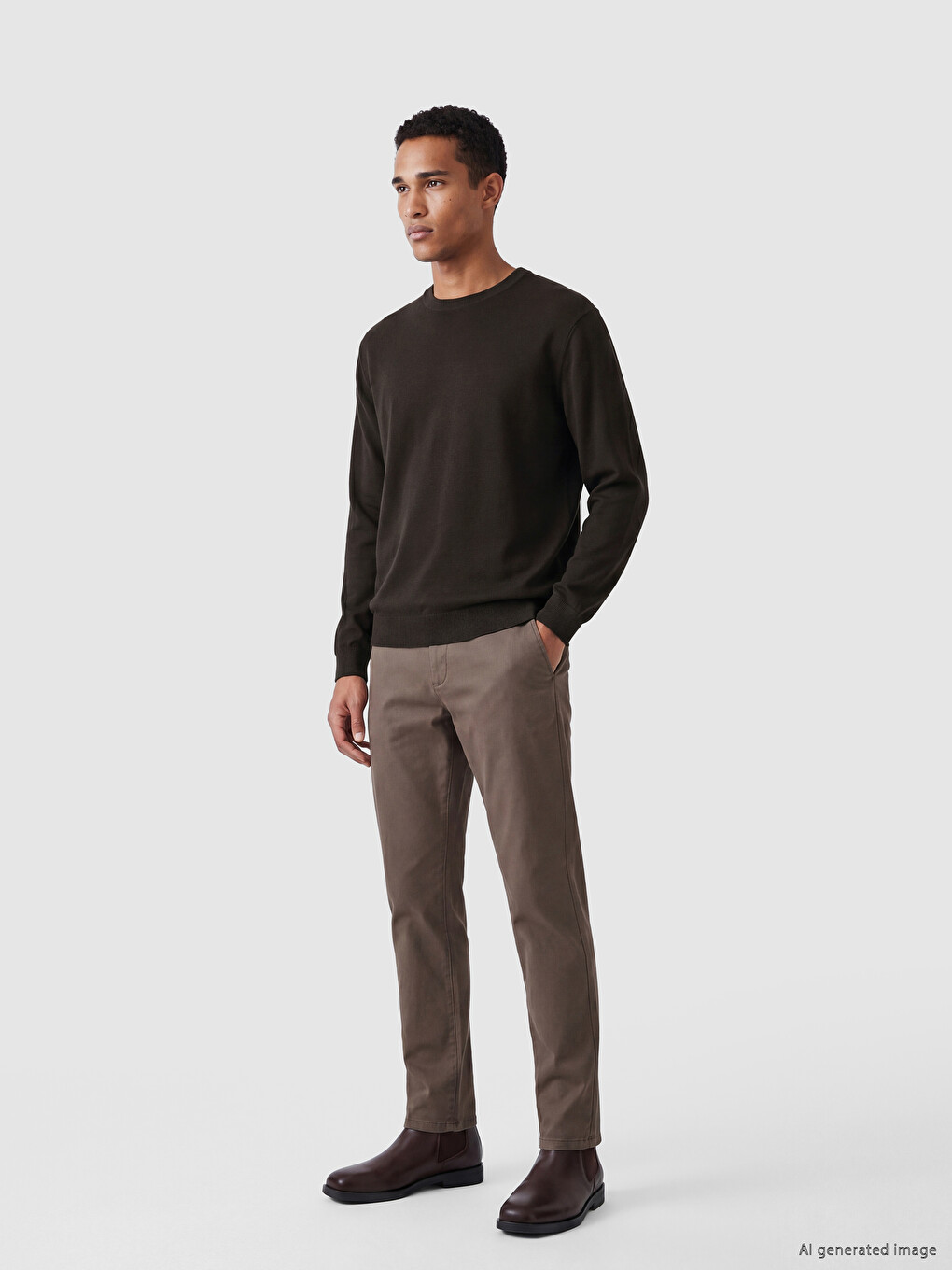 Man Brown Sweater-1