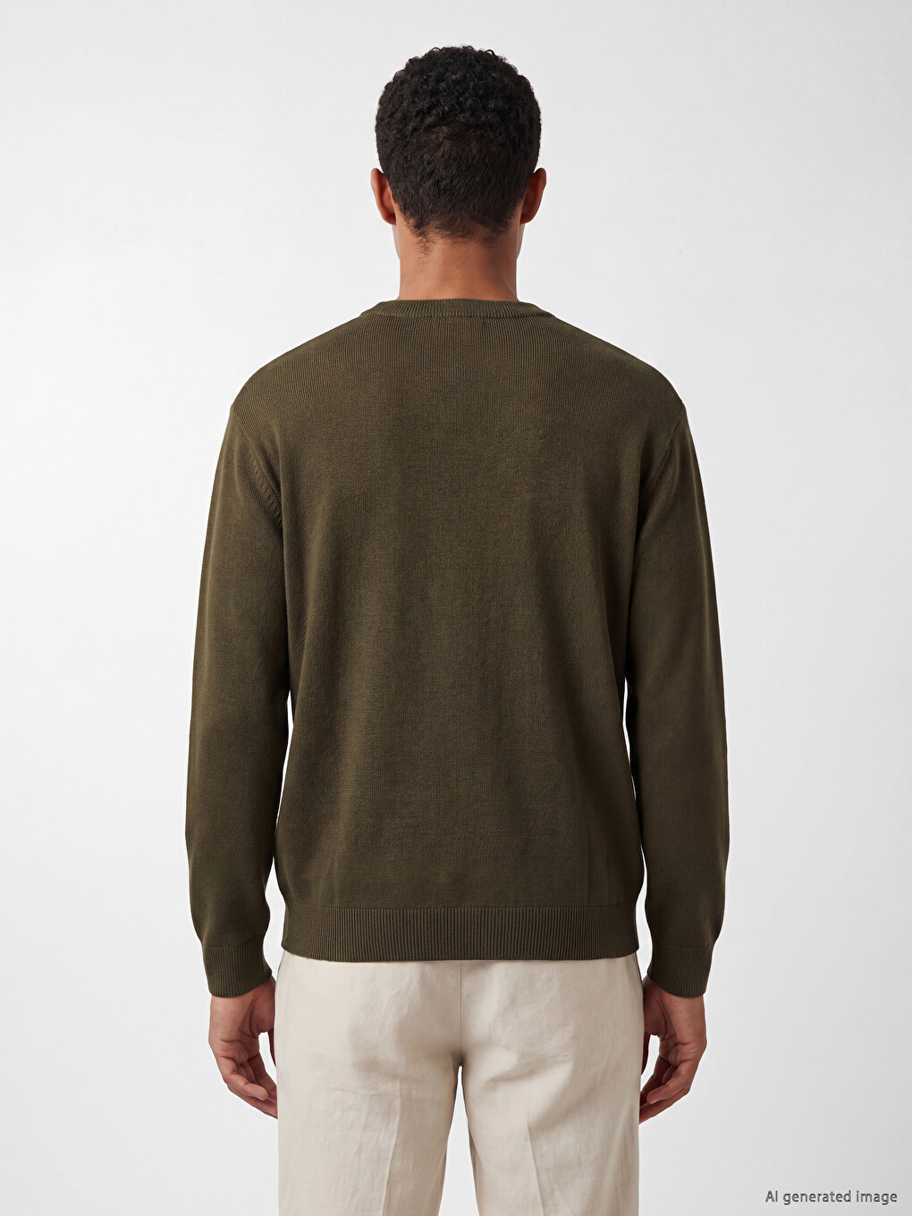 Man Khaki Sweater-3