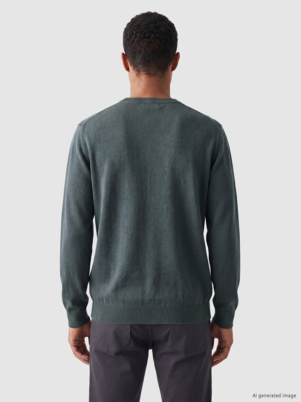 Man Petrol Sweater-3