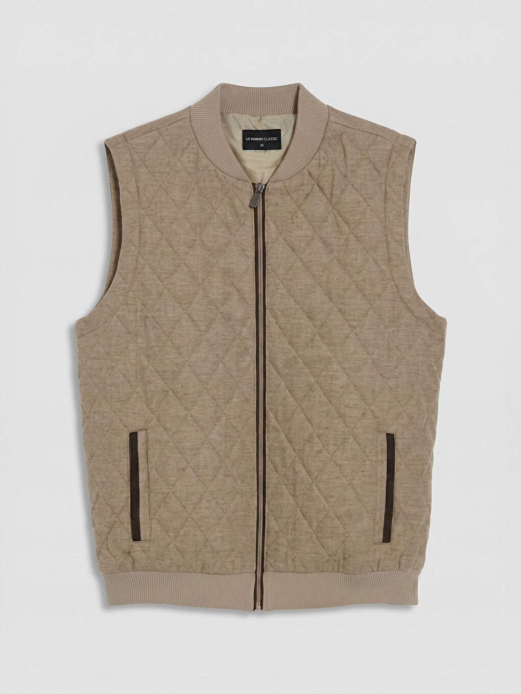 Regular Fit College Collar Men's Knitwear Vest