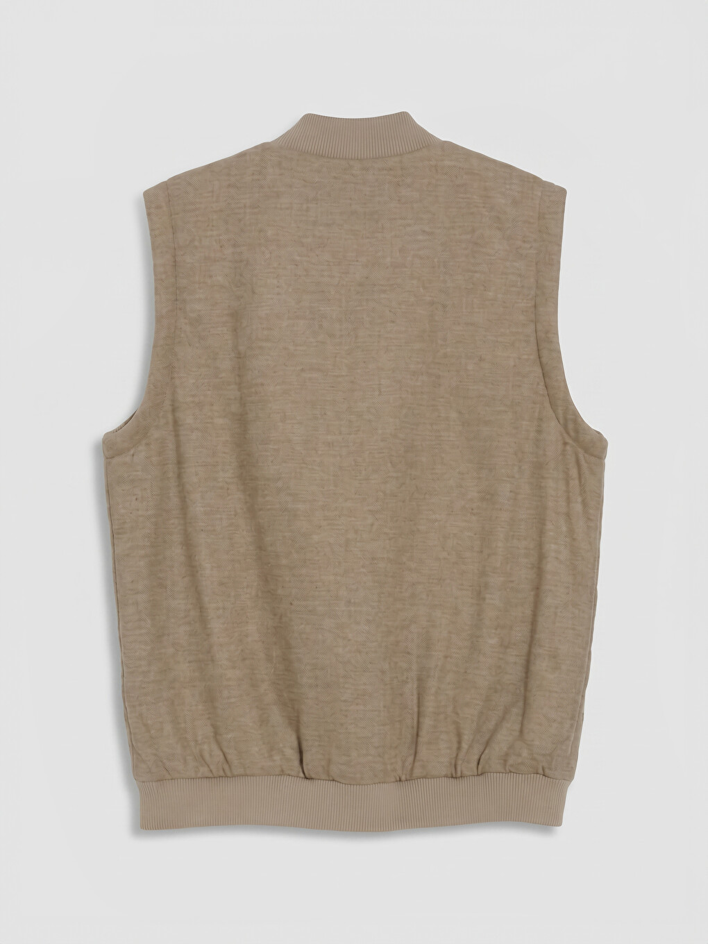 Regular Fit College Collar Men's Knitwear Vest-1