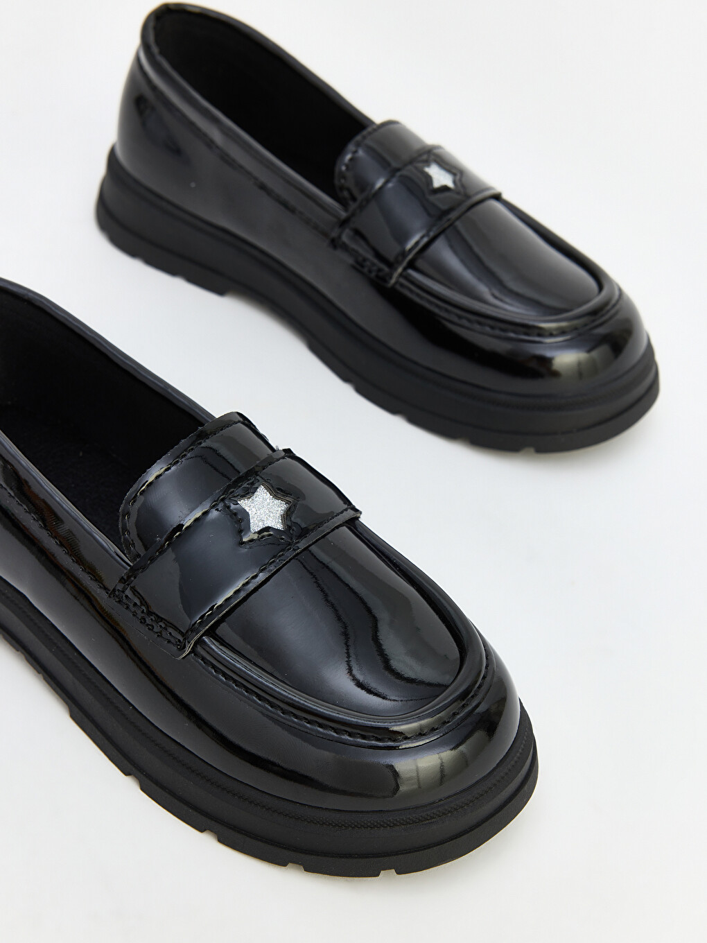 Mädchen Schwarz Anzugschuhe-2