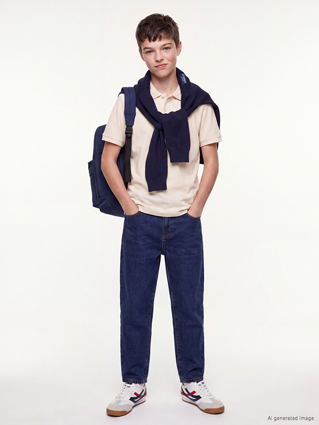 İndigo Baggy Fit Erkek Çocuk Jean Pantolon