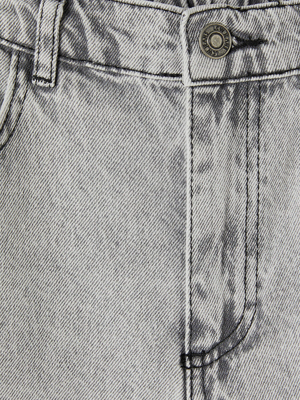 Gri Baggy Fit Erkek Çocuk Jean Pantolon-1
