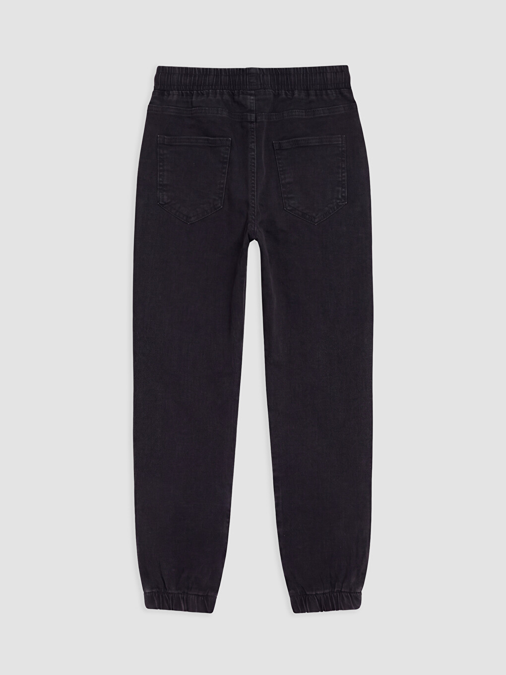 Siyah Erkek Çocuk Jogger Jean Pantolon-1