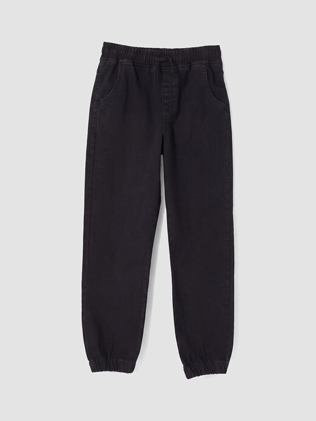 Siyah Jogger Fit Erkek Çocuk Jean Pantolon-1