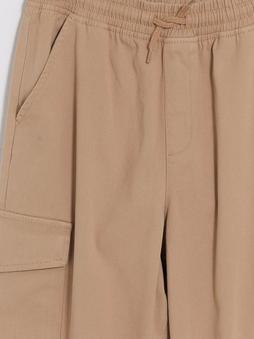 Bej Erkek Çocuk Gabardin Kargo Pantolon-2
