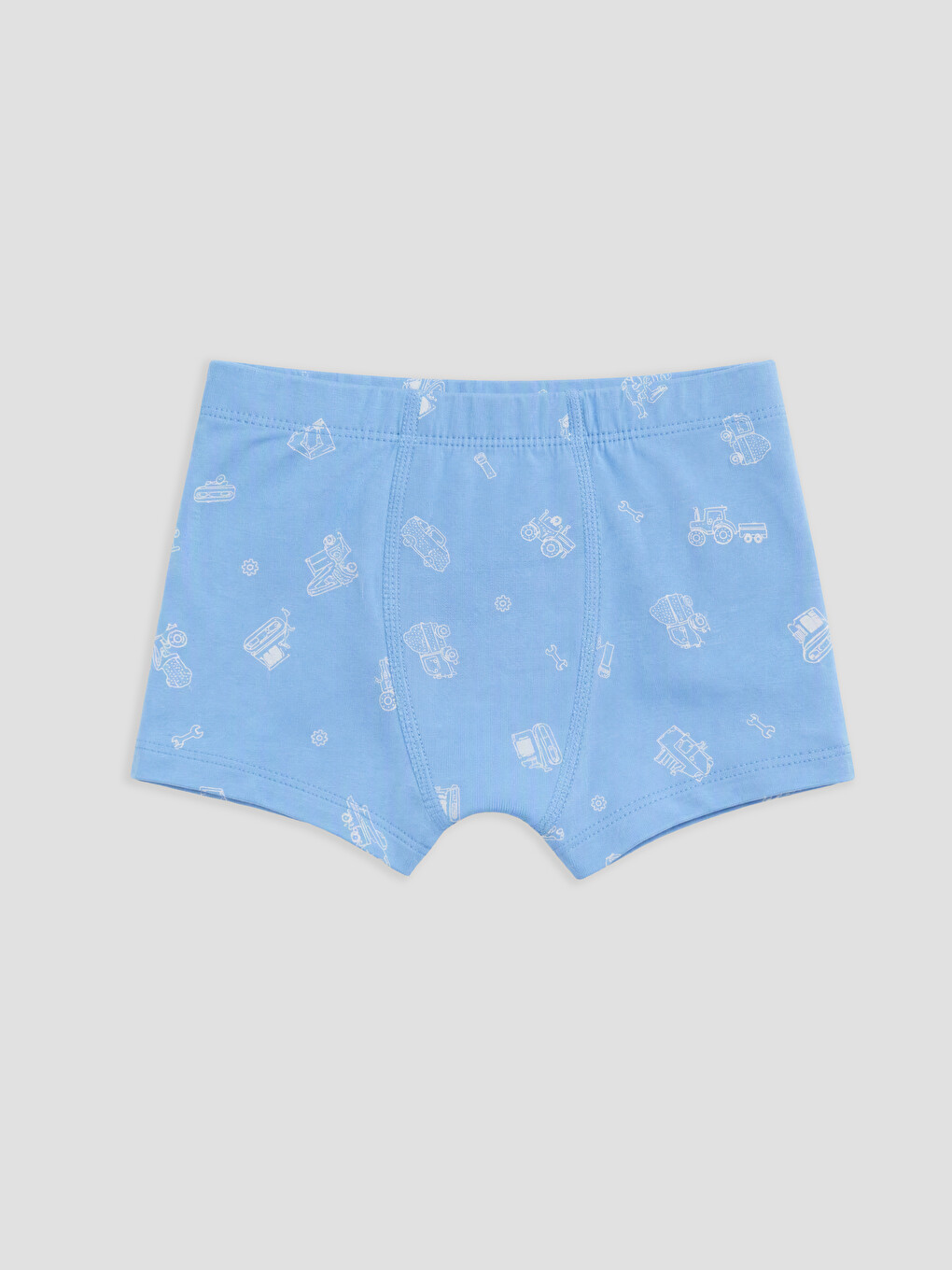 Mavi Baskılı Erkek Çocuk Boxer