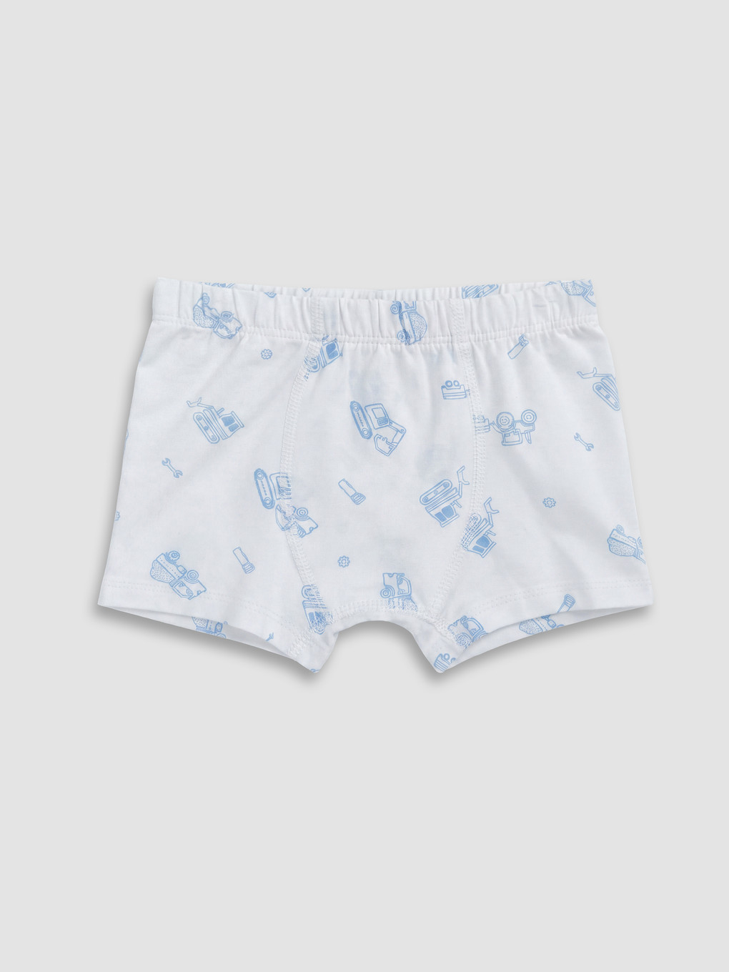 Beyaz Baskılı Erkek Çocuk Boxer