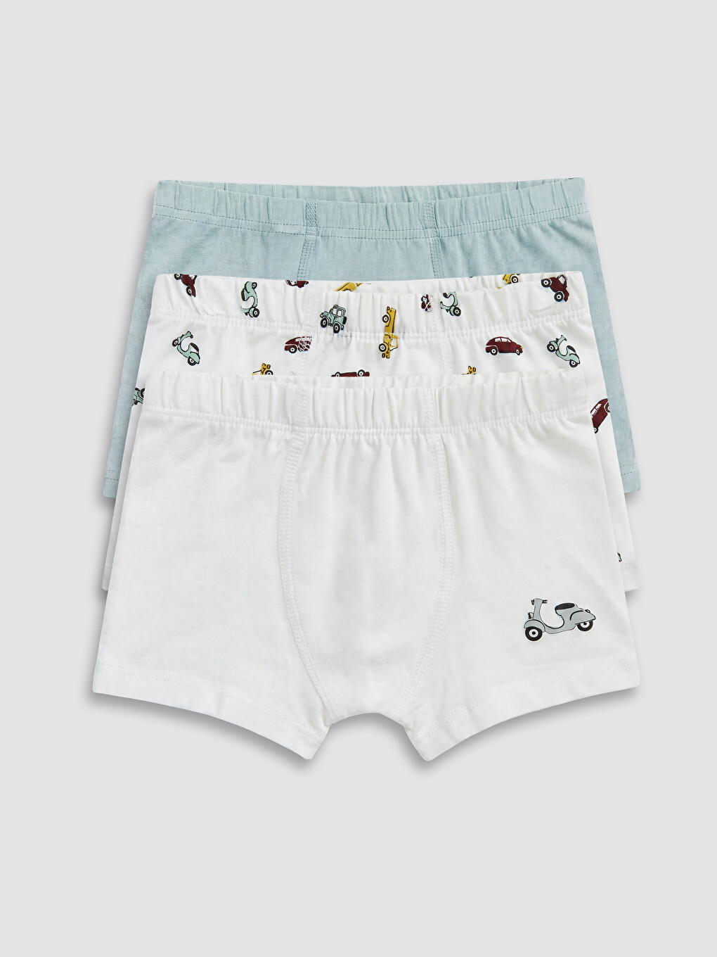 Ekru Erkek Çocuk 3'lü Boxer-5