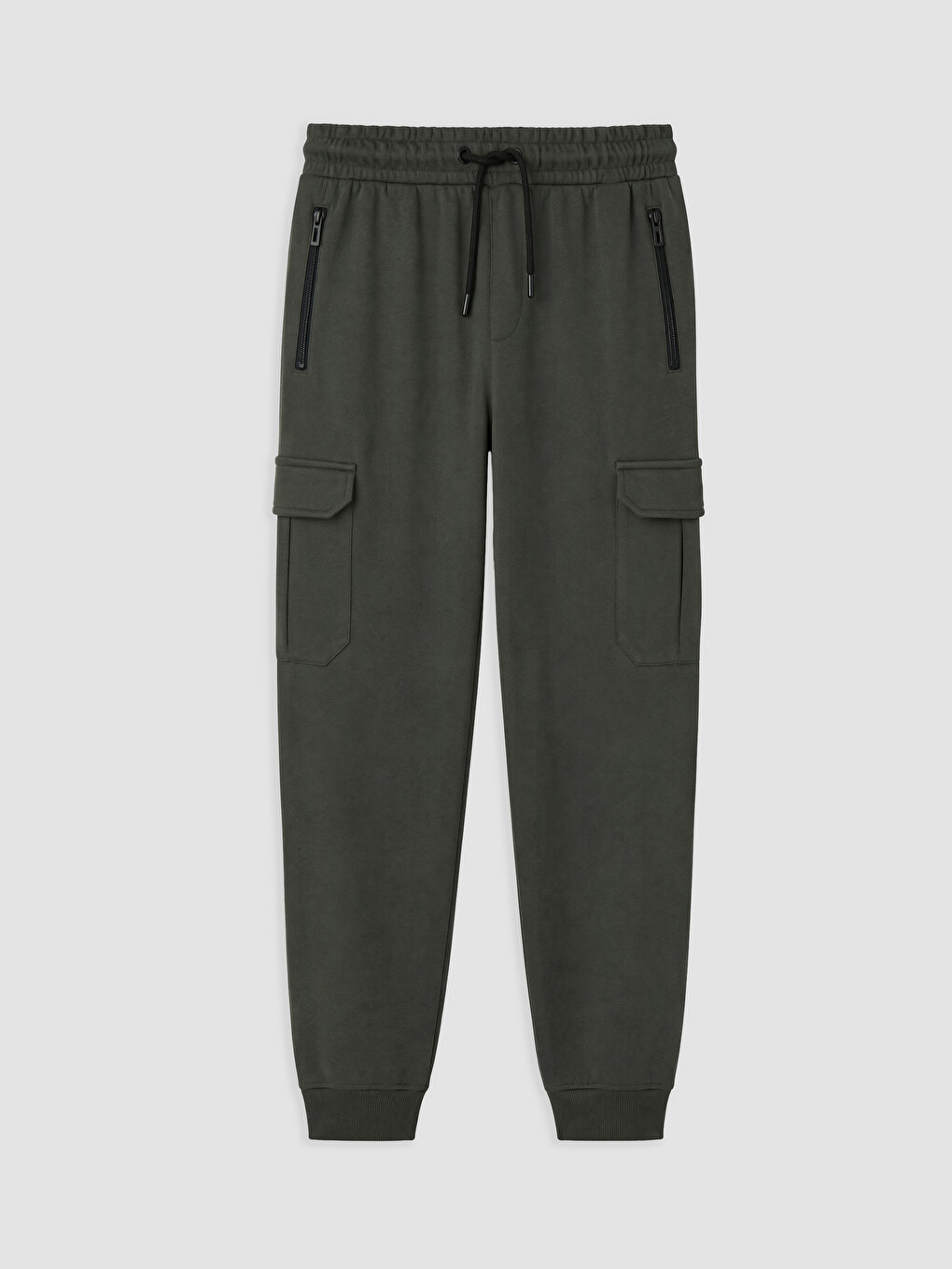 Standard Fit Cargo Pocketed Men's Sweatpants-4