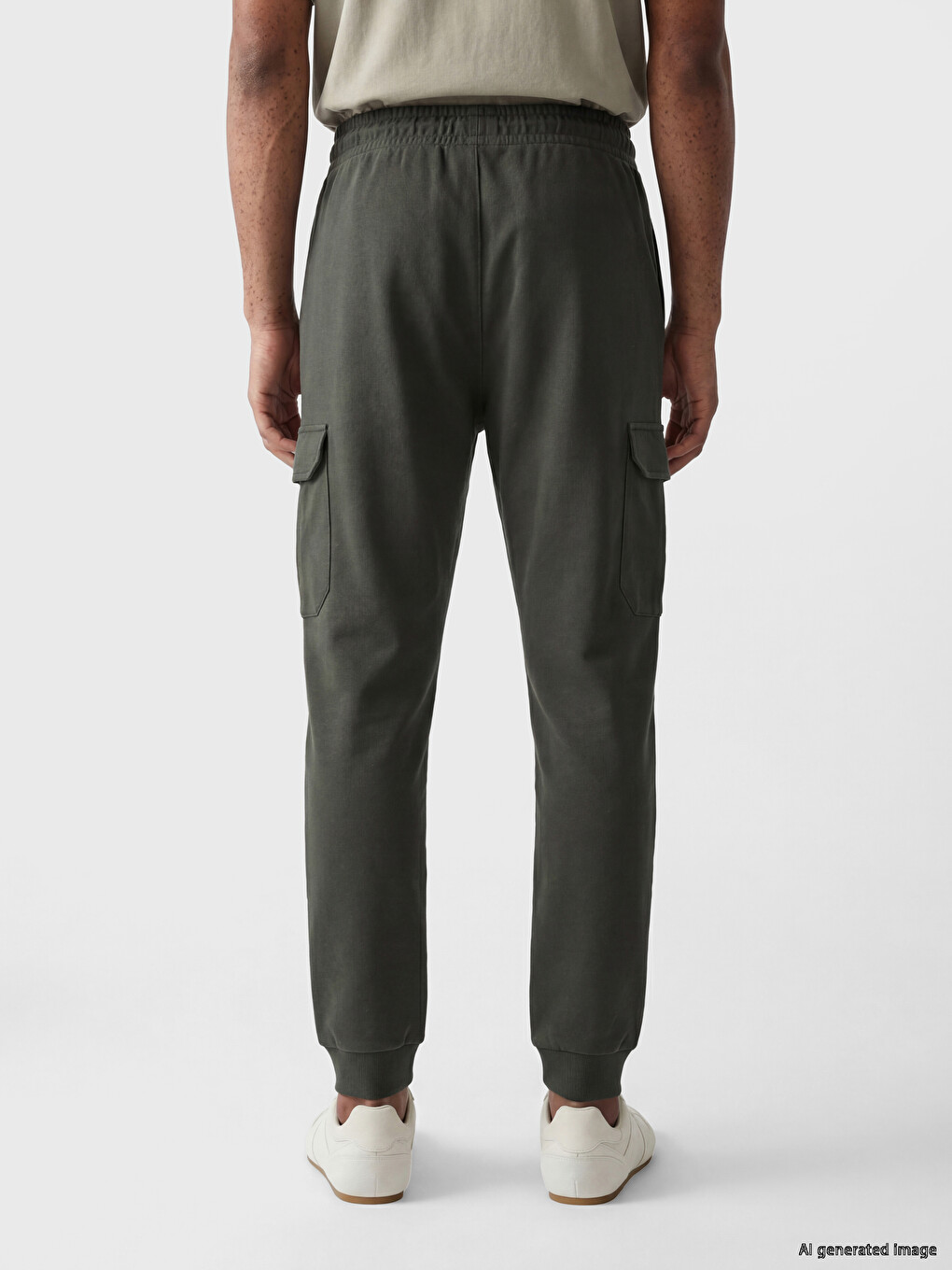Standard Fit Cargo Pocketed Men's Sweatpants-3