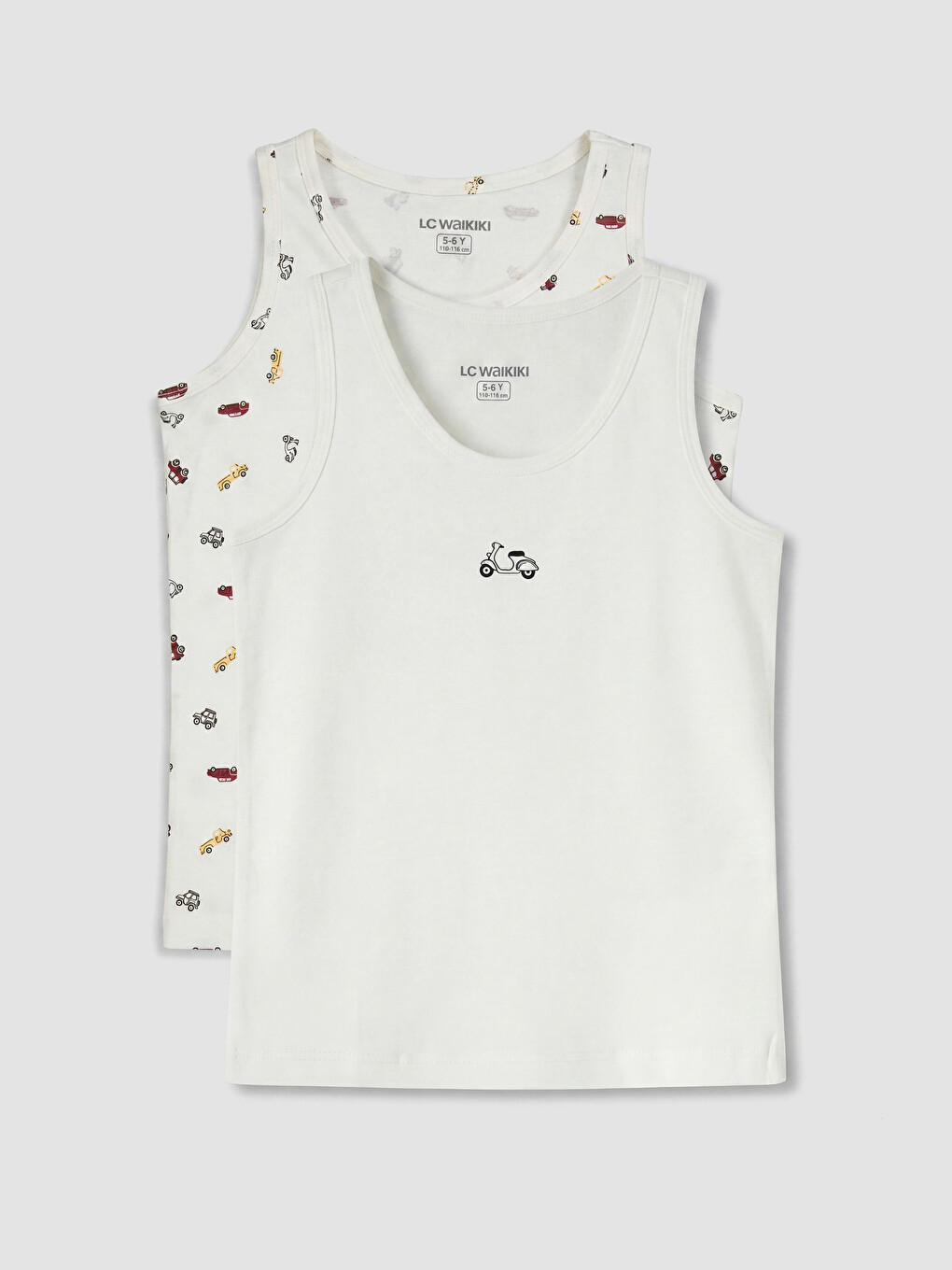 Crew Neck Boys' Vest 2 Pack