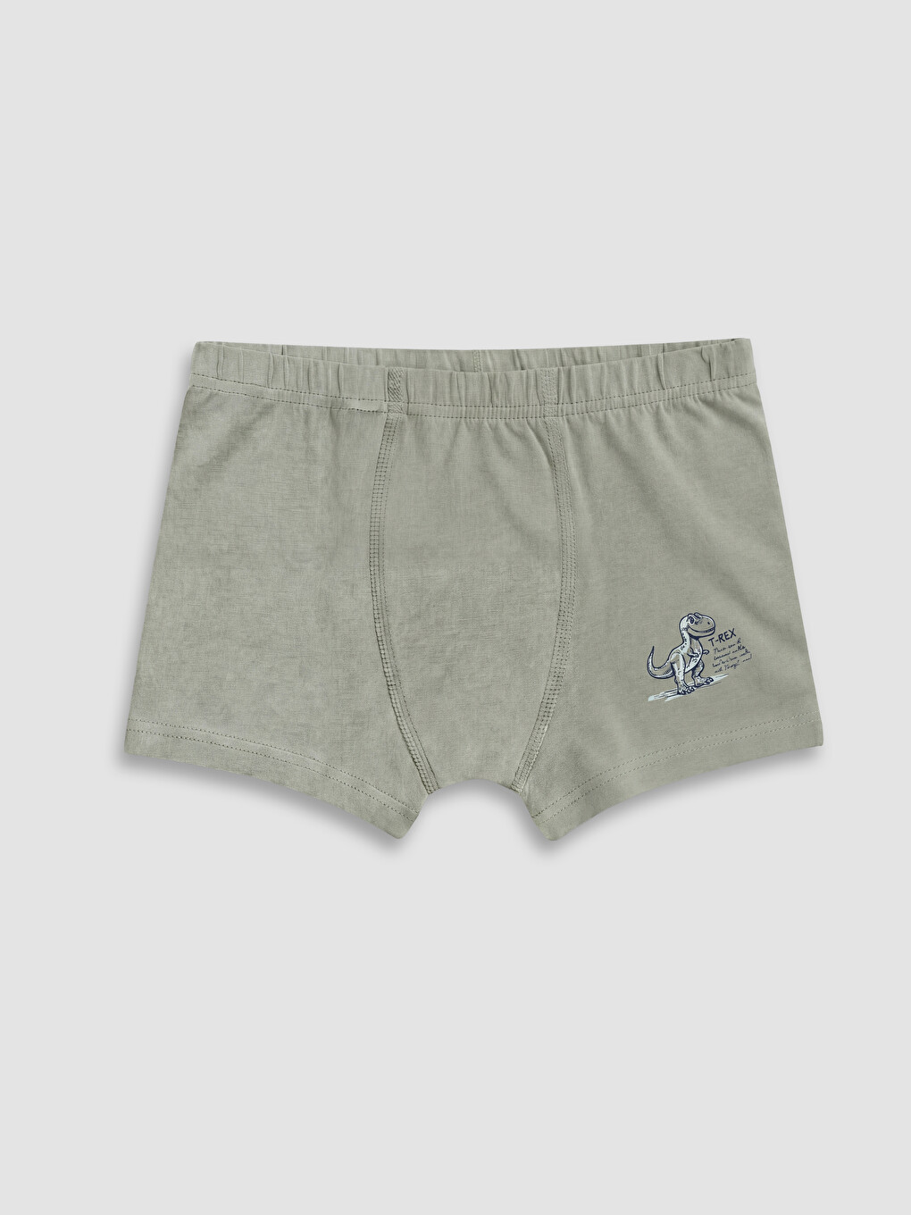 Beyaz Erkek Çocuk Dinozor Baskılı Boxer 3'lü-1