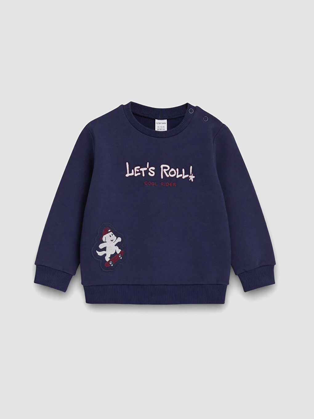 Lacivert Baskılı Erkek Bebek Sweatshirt Ve Eşofman Takımı-2
