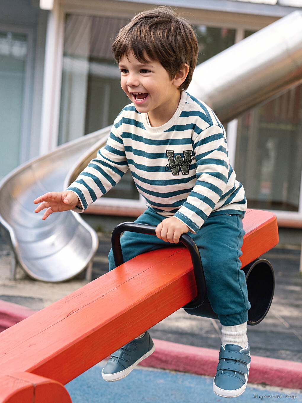 Striped Baby Boys' Tracksuit Set-1