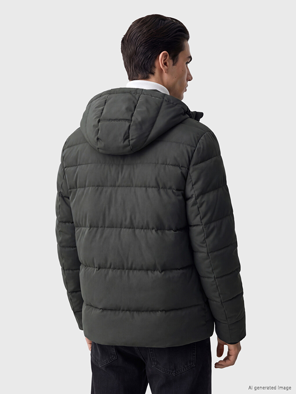 Standard Fit Hooded Men's Puffer Coat-2