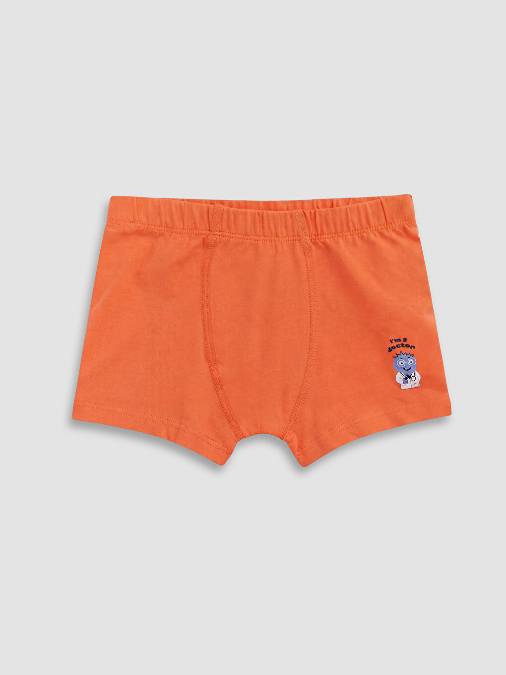 Bej Erkek Çocuk Baskılı Boxer 3'lü-4