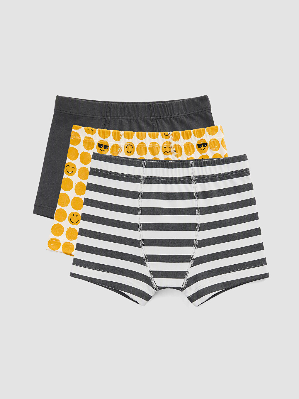 Gri 3'lü Erkek Çocuk Boxer-5