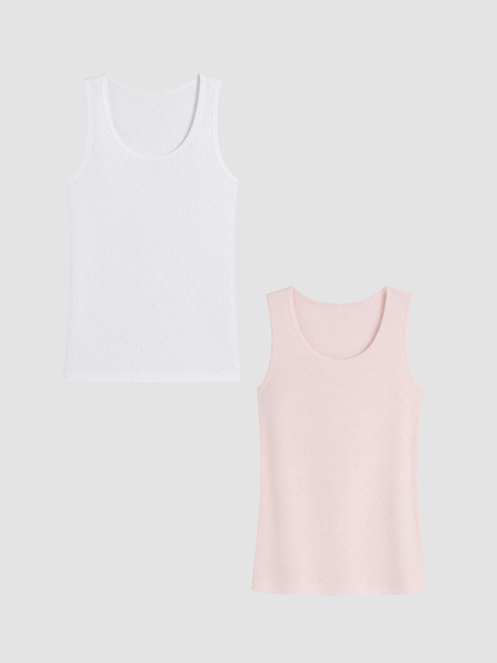 Crew Neck Girls' Vest 2 Pack