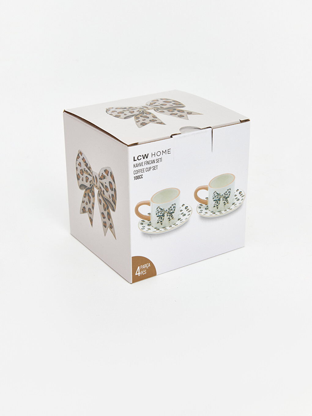Karışık Leopar Desenli 2 Kişilik Porselen Kahve Fincan Takımı 100 Ml-3