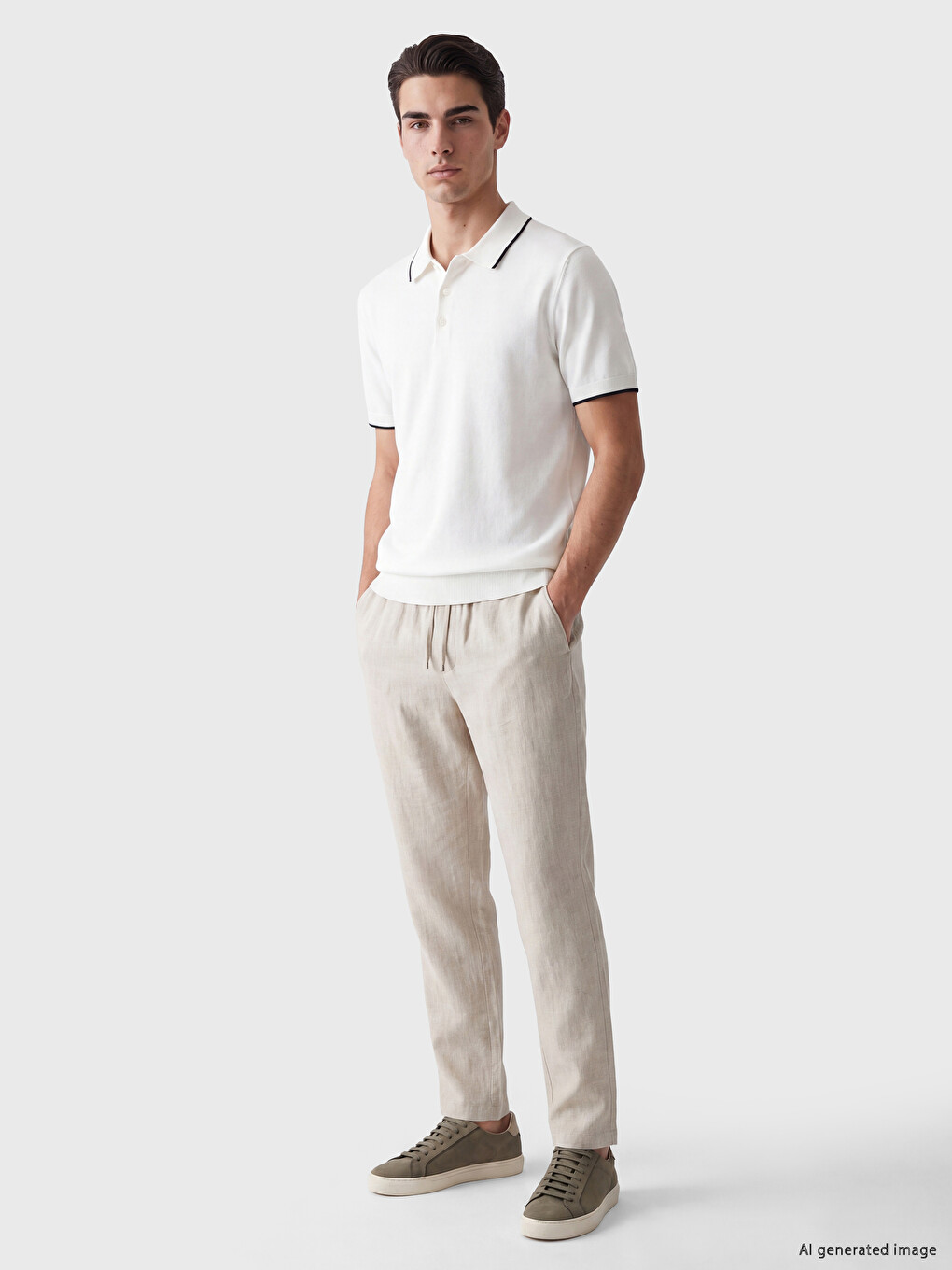 Man White T-shirt-1