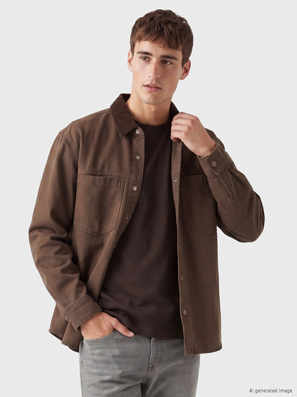 Relaxed Fit Men's Jean Shirt