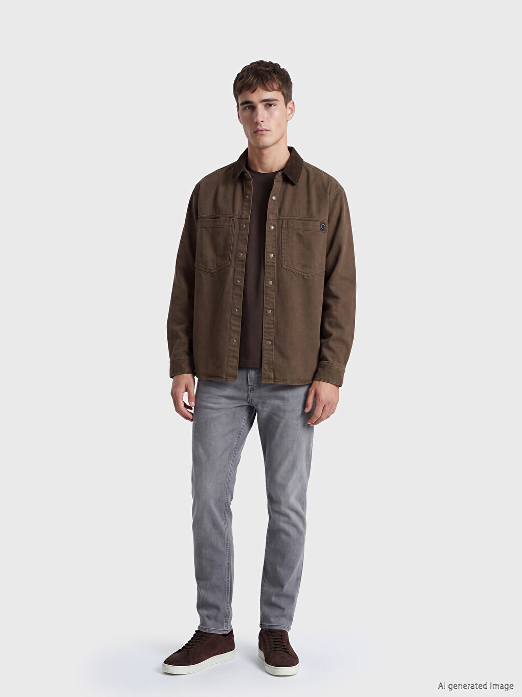 Relaxed Fit Men's Jean Shirt-1
