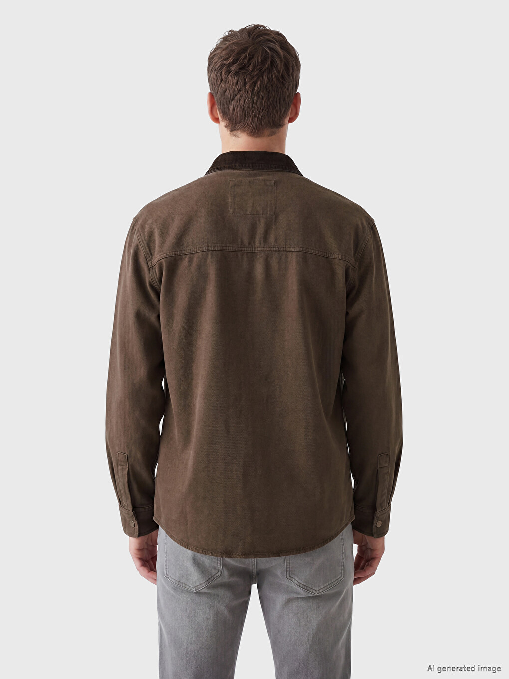 Relaxed Fit Men's Jean Shirt-3