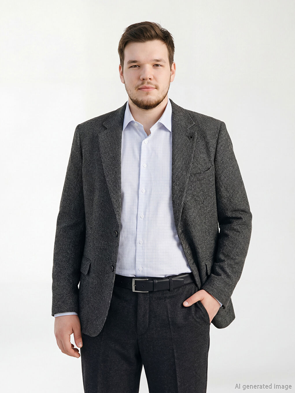 Kahverengi Slim Fit Erkek Blazer Ceket